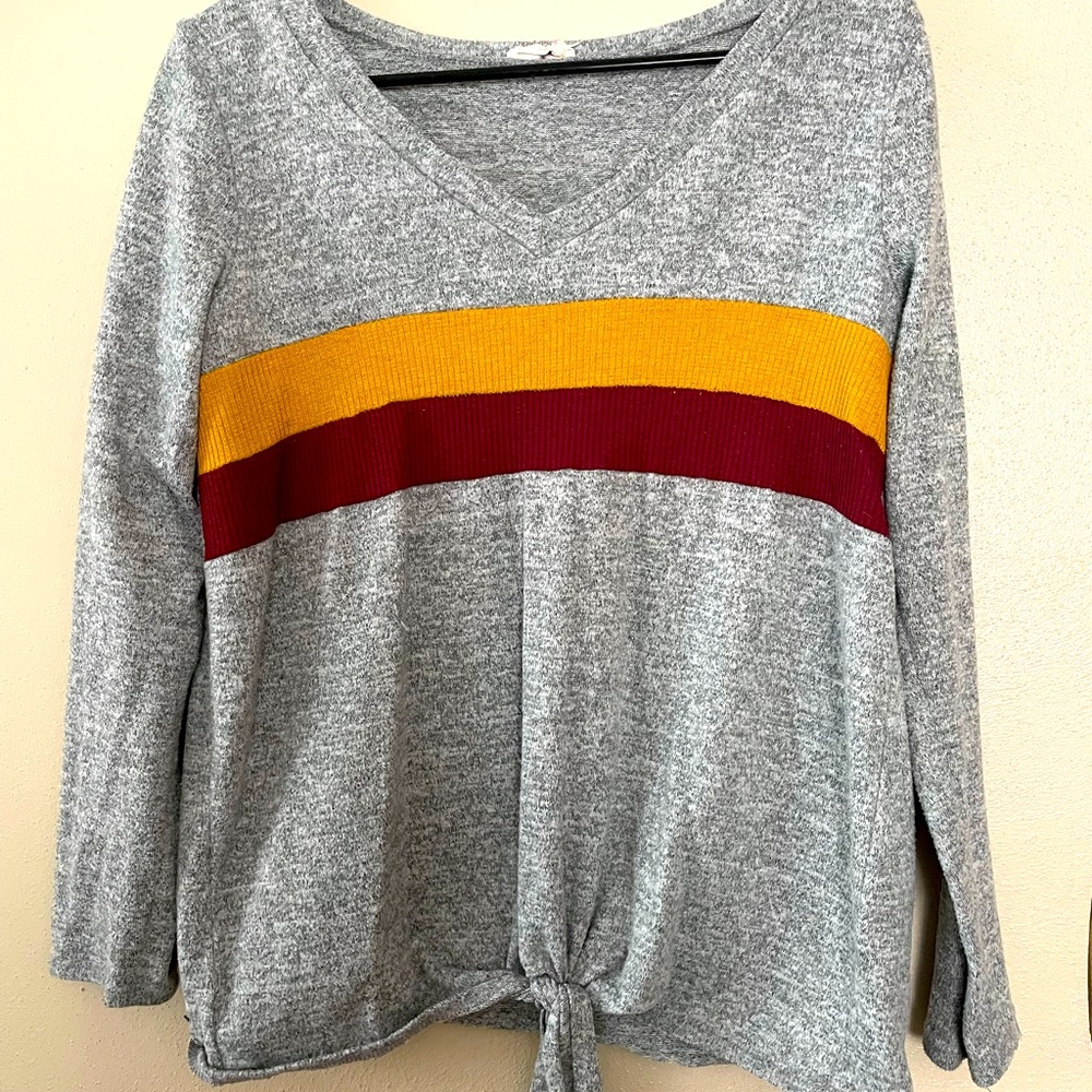 Maroon and gold boutique sweater. Good used condition